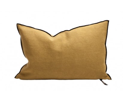 COUSSIN VICE VERSA BLACK LINE | LIN STONE WASHED | 40cm x 60cm | OCRE