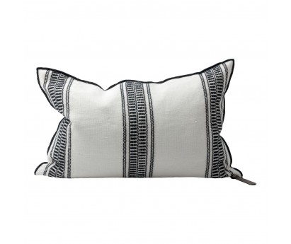 COUSSIN VICE VERSA | TOILE BRODEE CYCLADES 300 | 50cm x 70cm | RAYURE FINE | NOIRE